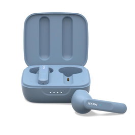 NGS Auriculares Bluetooth Ártica Move con Estuche de Carga Autonomía 7h Azules